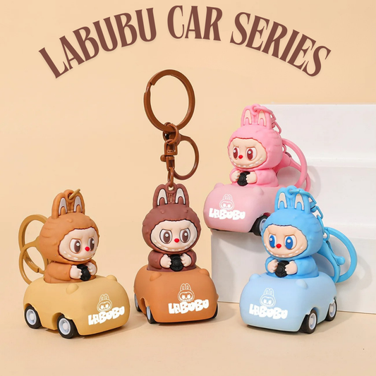 Drive Naughty Labubu Keychain